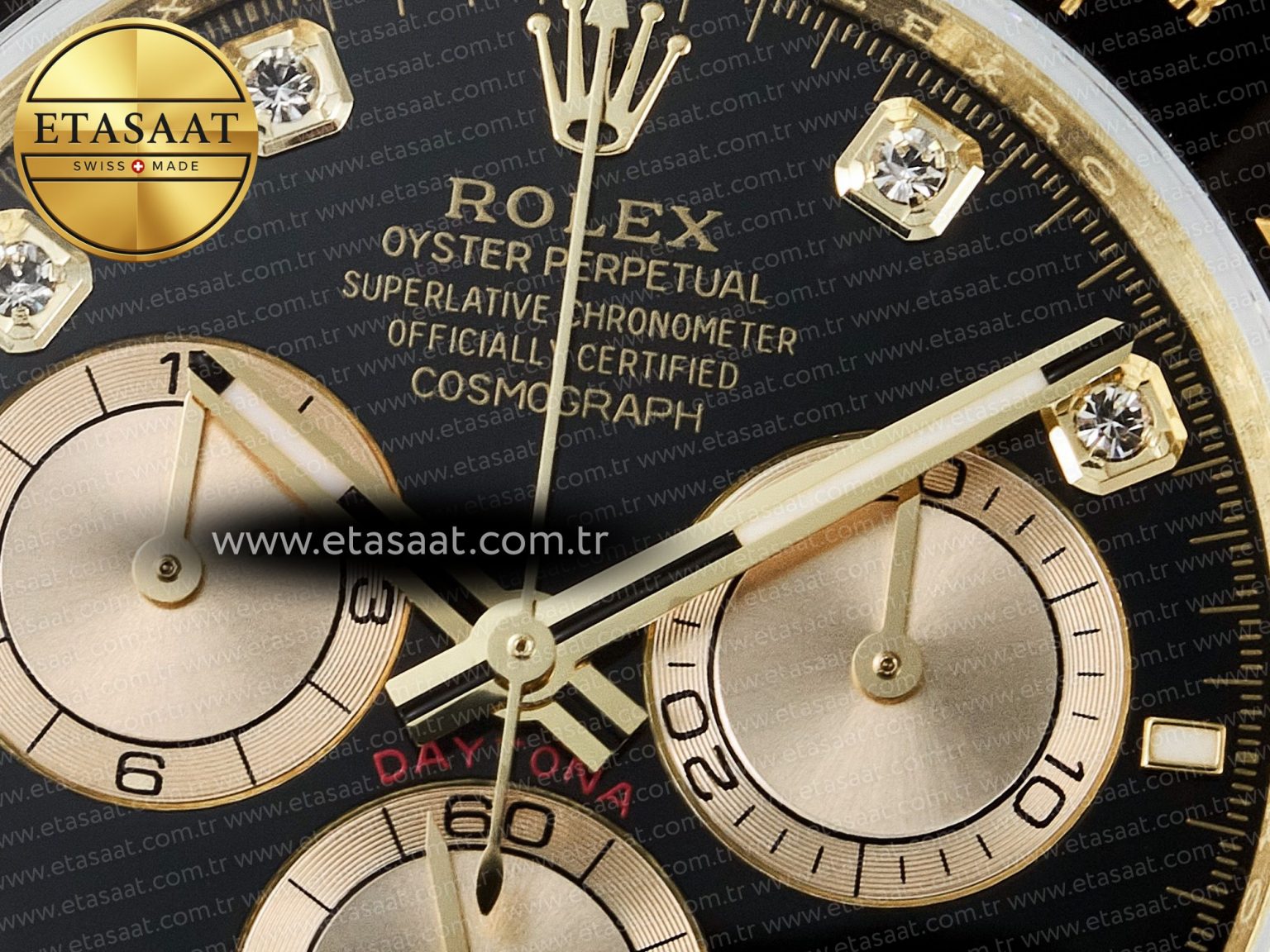 Daytona 126518 QF 1:1 Best Edition Black/YG Diamonds Dial on Oysterflex Strap SH4131 V6（Gain Weight） - Görsel 11