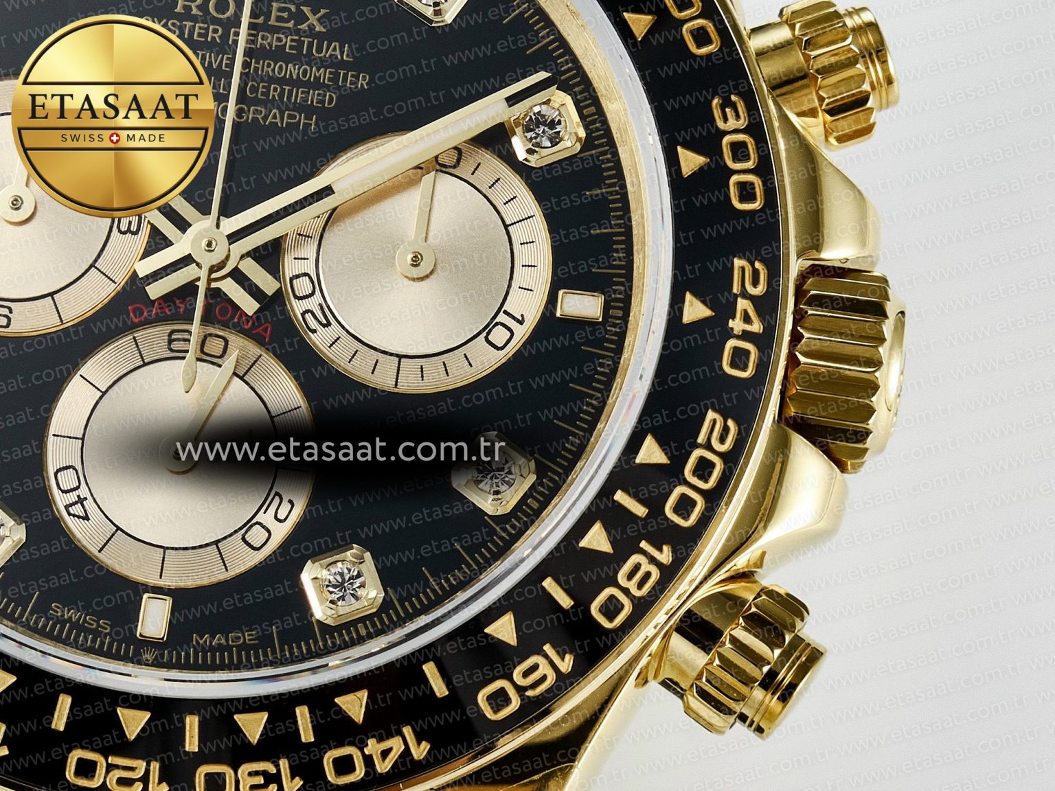 Daytona 126518 QF 1:1 Best Edition Black/YG Diamonds Dial on Oysterflex Strap SH4131 V6（Gain Weight） - Görsel 12