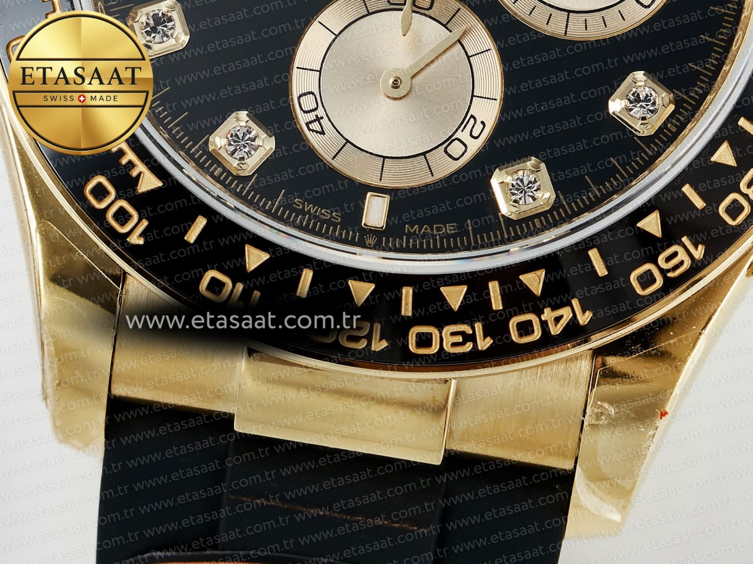 Daytona 126518 QF 1:1 Best Edition Black/YG Diamonds Dial on Oysterflex Strap SH4131 V6（Gain Weight） - Görsel 13