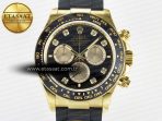 Daytona 126518 QF 1:1 Best Edition Black/YG Diamonds Dial on Oysterflex Strap SH4131 V6（Gain Weight） - Görsel 4