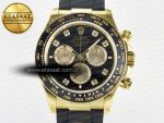 Daytona 126518 QF 1:1 Best Edition Black/YG Diamonds Dial on Oysterflex Strap SH4131 V6（Gain Weight） - Görsel 4