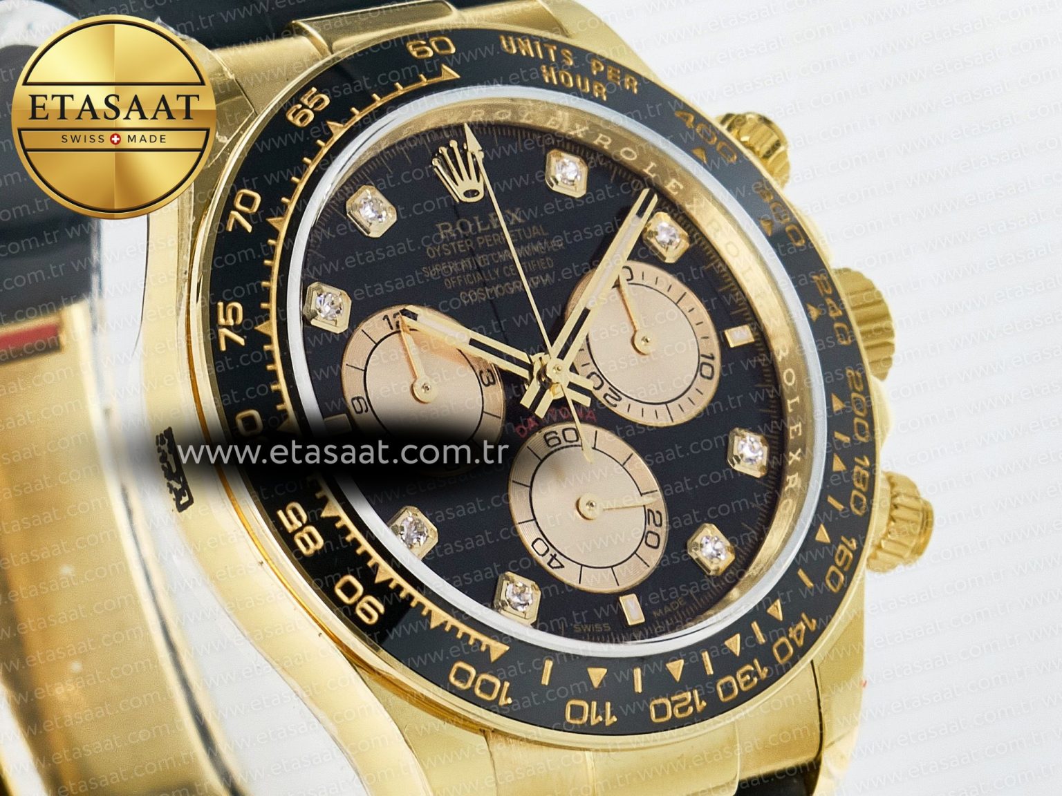 Daytona 126518 QF 1:1 Best Edition Black/YG Diamonds Dial on Oysterflex Strap SH4131 V6（Gain Weight） - Görsel 5