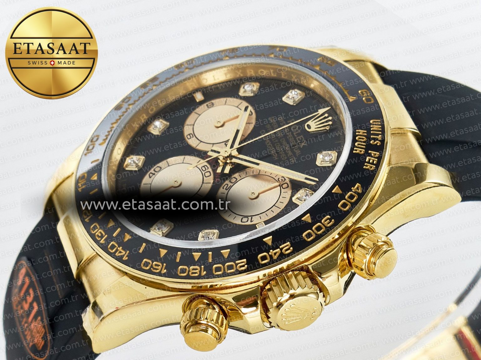 Daytona 126518 QF 1:1 Best Edition Black/YG Diamonds Dial on Oysterflex Strap SH4131 V6（Gain Weight） - Görsel 6