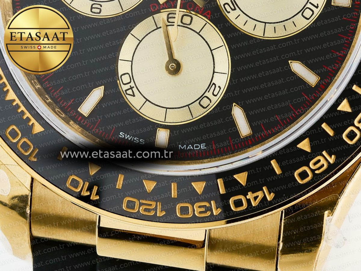 Daytona 126518 QF 1:1 Best Edition Black/YG/Red Dial on Oysterflex Strap QF4131 V10 (48 Hours Power Reserve) - Görsel 12