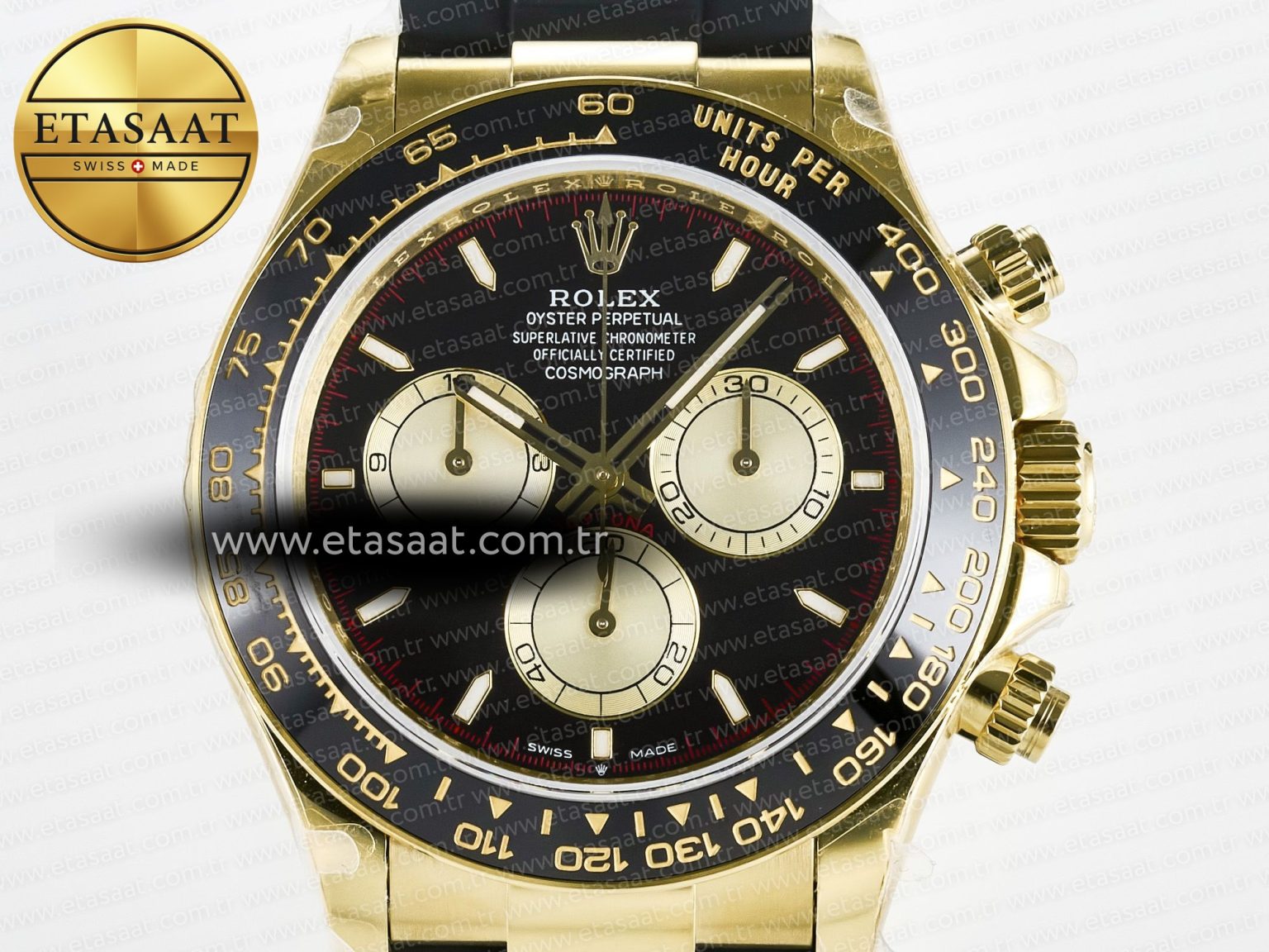 Daytona 126518 QF 1:1 Best Edition Black/YG/Red Dial on Oysterflex Strap QF4131 V10 (48 Hours Power Reserve) - Görsel 4