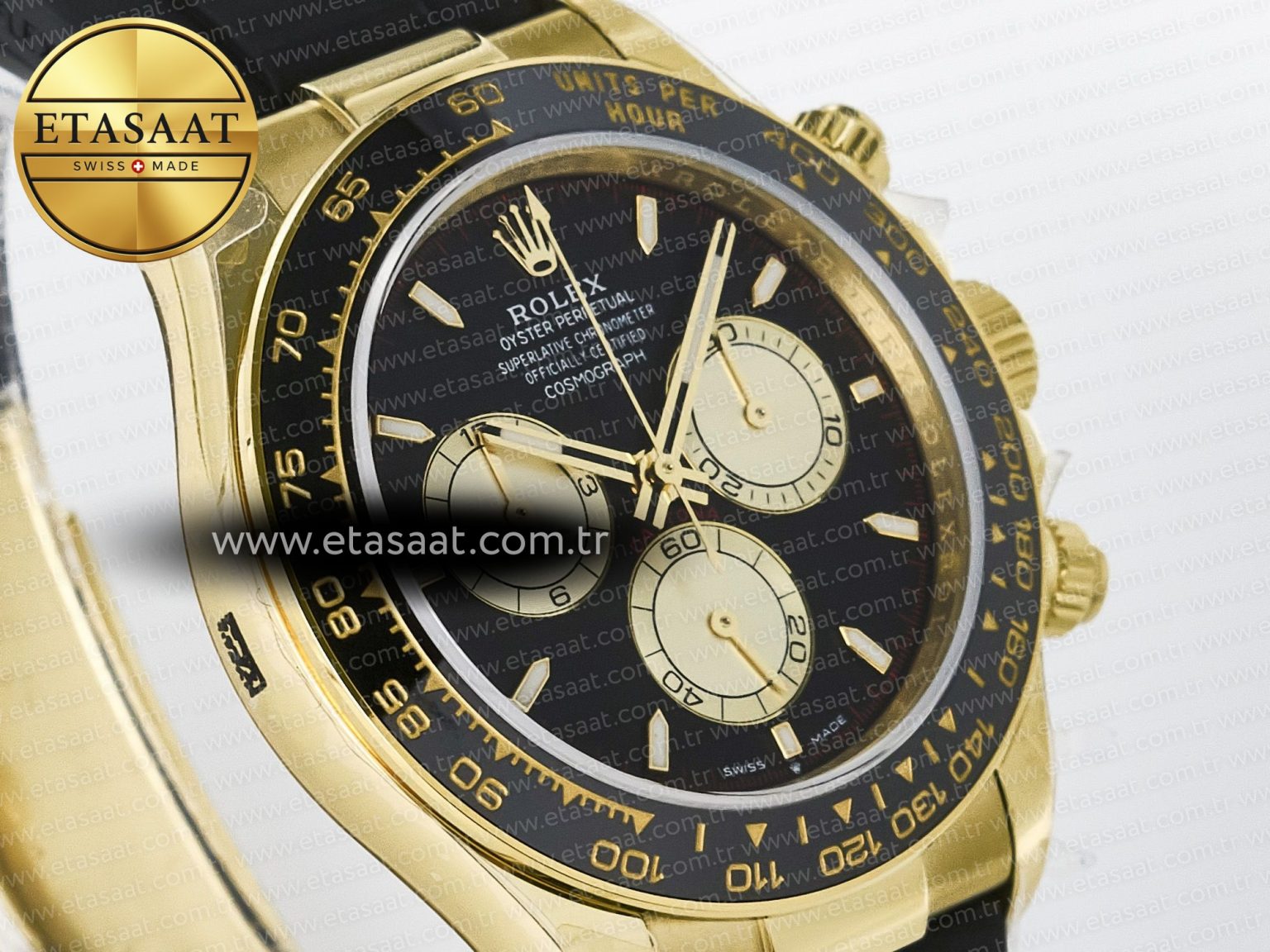 Daytona 126518 QF 1:1 Best Edition Black/YG/Red Dial on Oysterflex Strap QF4131 V10 (48 Hours Power Reserve) - Görsel 5
