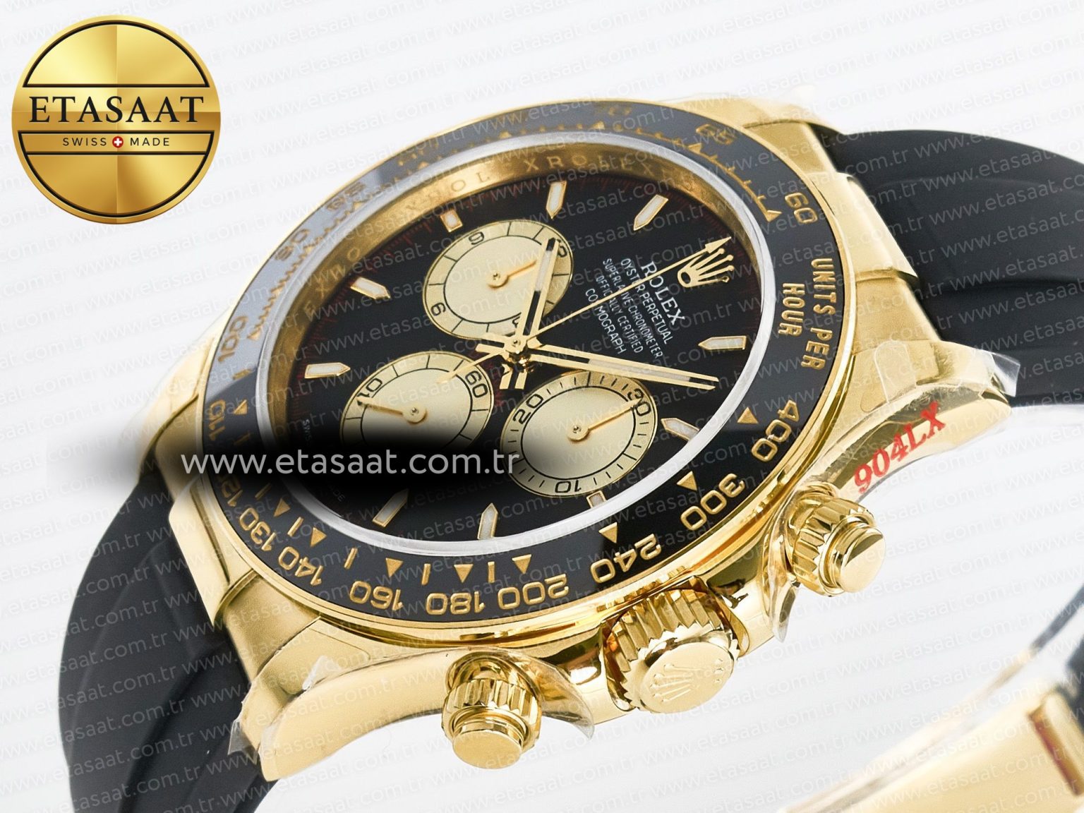 Daytona 126518 QF 1:1 Best Edition Black/YG/Red Dial on Oysterflex Strap QF4131 V10 (48 Hours Power Reserve) - Görsel 6