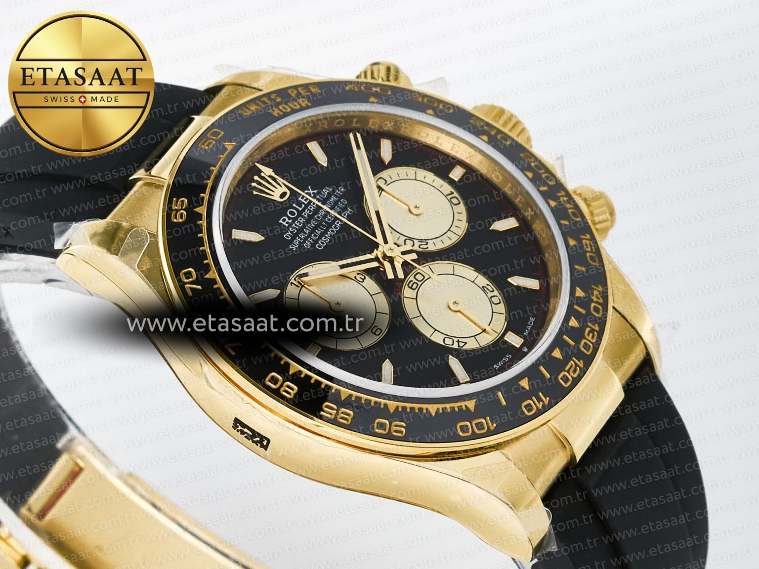 Daytona 126518 QF 1:1 Best Edition Black/YG/Red Dial on Oysterflex Strap QF4131 V10 (48 Hours Power Reserve) - Görsel 7