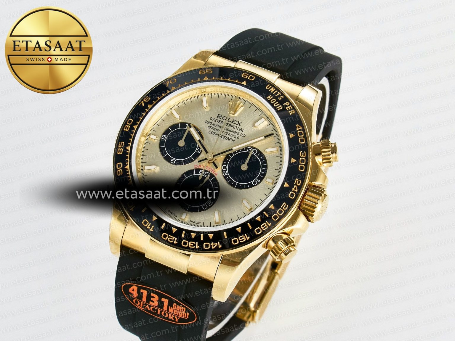 Daytona 126518 QF 1:1 Best Edition YG/Black Dial on Oysterflex Strap SH4131 V6（Gain Weight） - Görsel 2