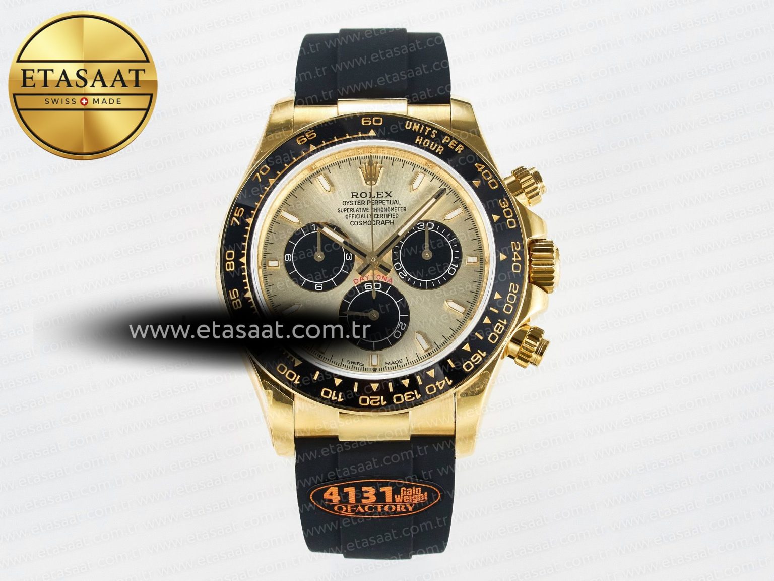 Daytona 126518 QF 1:1 Best Edition YG/Black Dial on Oysterflex Strap SH4131 V6（Gain Weight） - Görsel 3