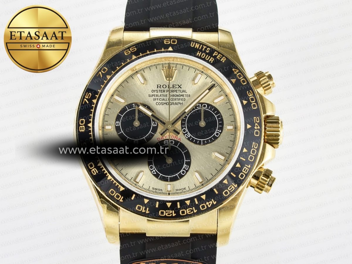 Daytona 126518 QF 1:1 Best Edition YG/Black Dial on Oysterflex Strap SH4131 V6（Gain Weight） - Görsel 4
