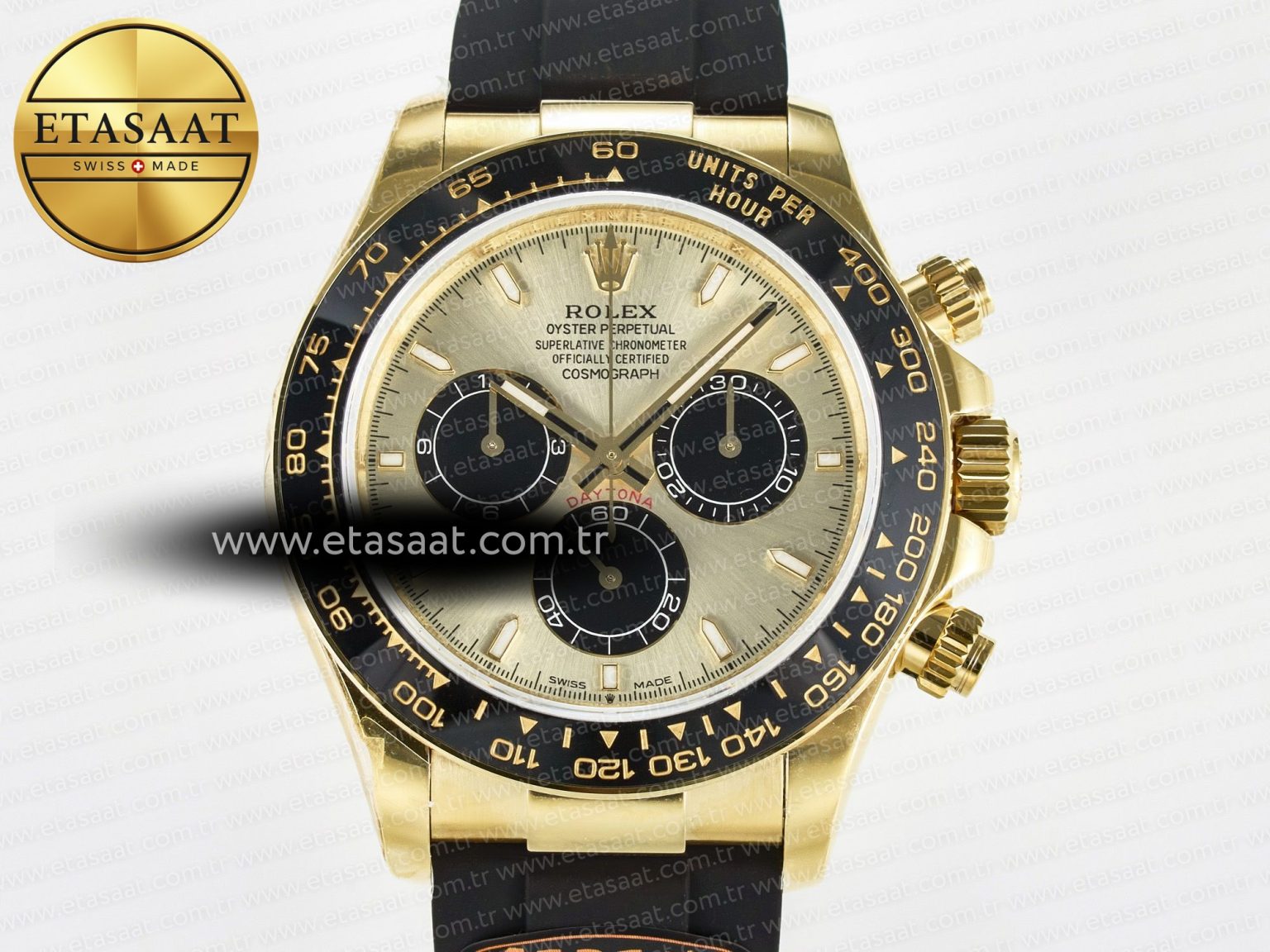 Daytona 126518 QF 1:1 Best Edition YG/Black Dial on Oysterflex Strap SH4131 V6（Gain Weight） - Görsel 4