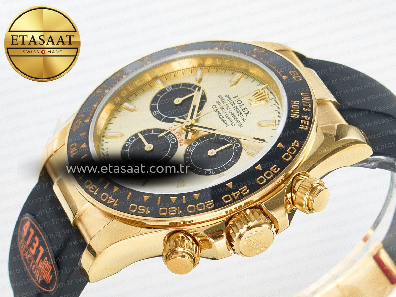 Daytona 126518 QF 1:1 Best Edition YG/Black Dial on Oysterflex Strap SH4131 V6（Gain Weight） - Görsel 6