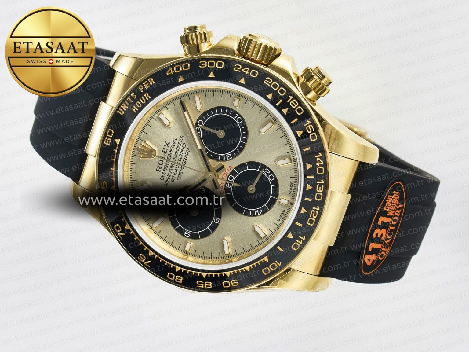 Daytona 126518 QF 1:1 Best Edition YG/Black Dial on Oysterflex Strap SH4131 V6（Gain Weight） - Görsel 8