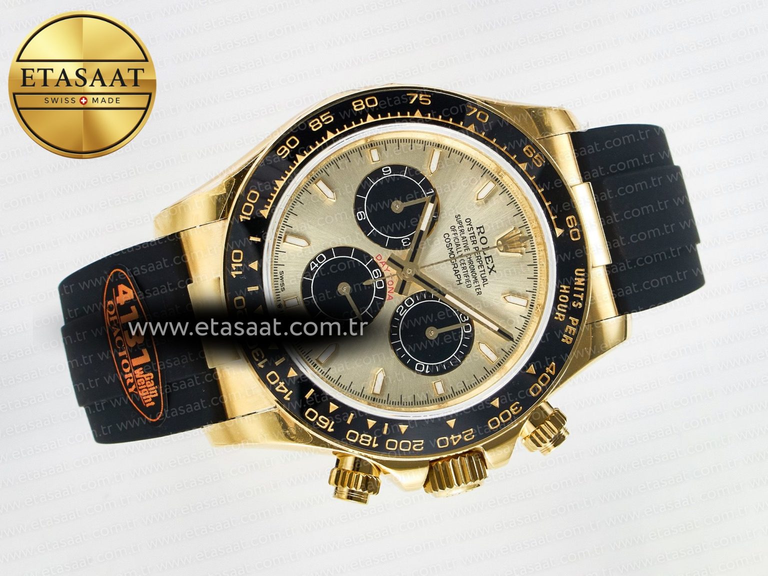 Daytona 126518 QF 1:1 Best Edition YG/Black Dial on Oysterflex Strap SH4131 V6（Gain Weight） - Görsel 9