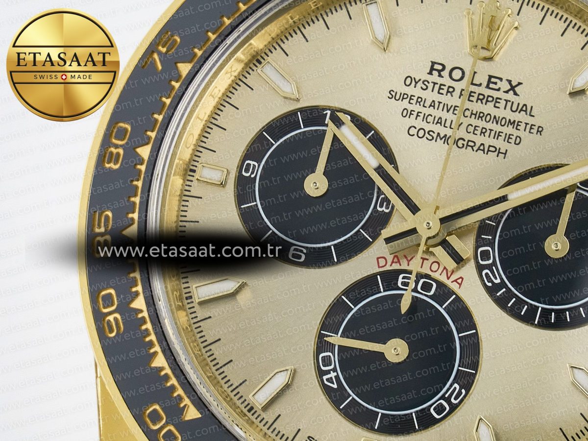 Daytona 126518 YG VSF 1:1 Best Edition 904L Steel YG Dial on Oysterflex Strap SH4131 - Görsel 10