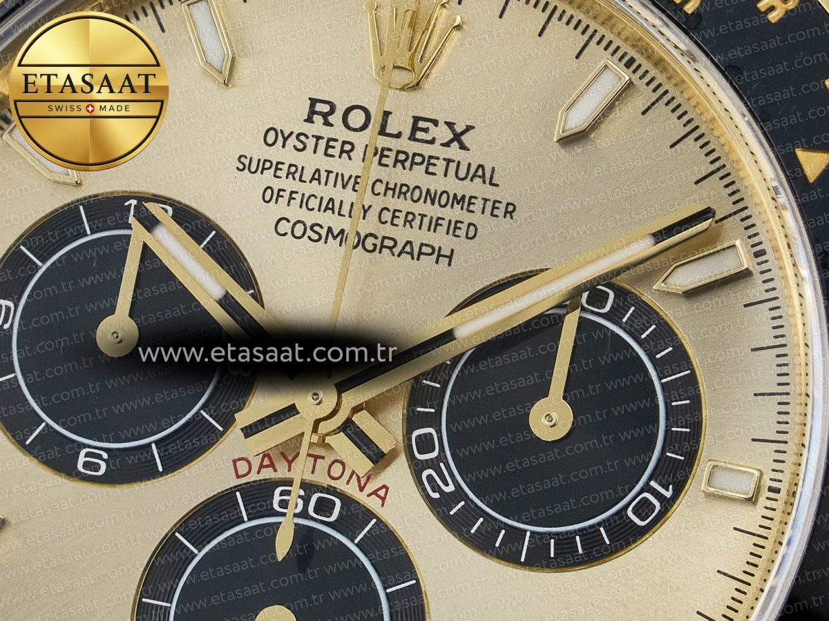 Daytona 126518 YG VSF 1:1 Best Edition 904L Steel YG Dial on Oysterflex Strap SH4131 - Görsel 11