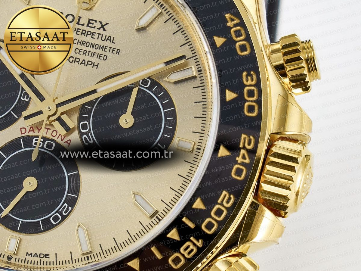 Daytona 126518 YG VSF 1:1 Best Edition 904L Steel YG Dial on Oysterflex Strap SH4131 - Görsel 12
