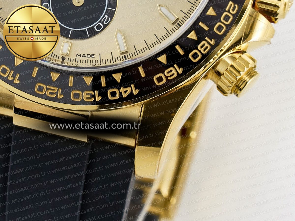 Daytona 126518 YG VSF 1:1 Best Edition 904L Steel YG Dial on Oysterflex Strap SH4131 - Görsel 14