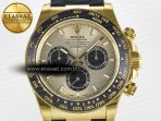 Daytona 126518 YG VSF 1:1 Best Edition 904L Steel YG Dial on Oysterflex Strap SH4131 - Görsel 4