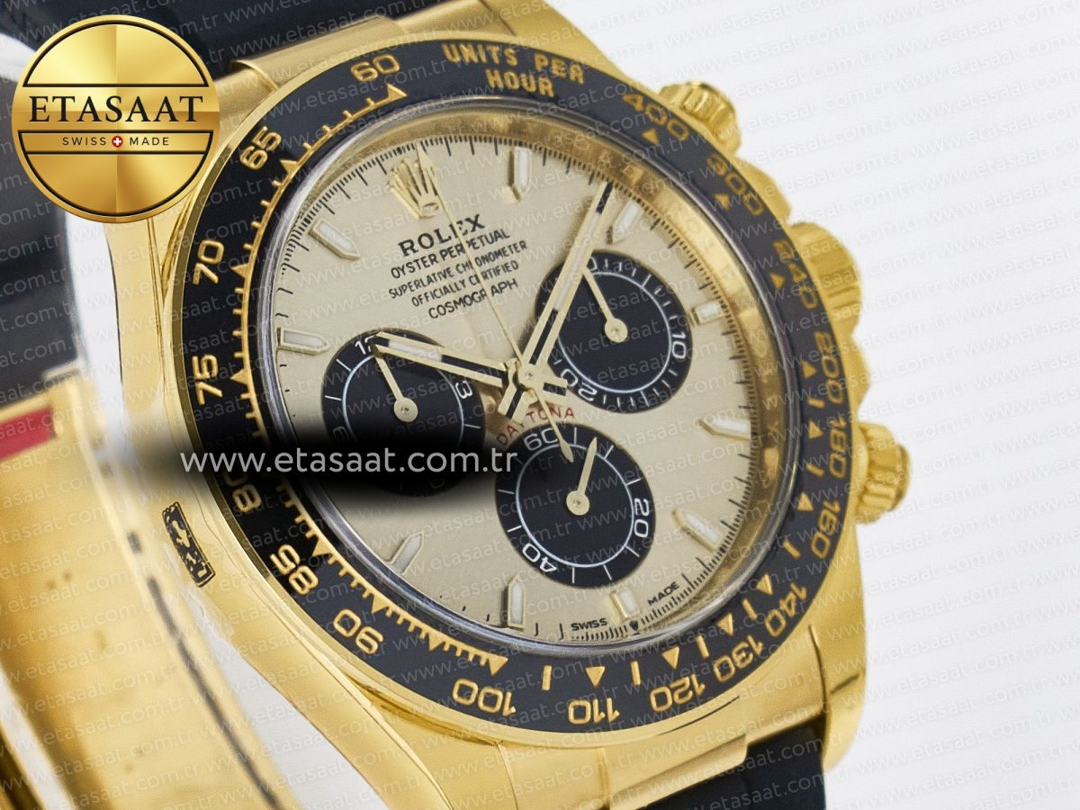 Daytona 126518 YG VSF 1:1 Best Edition 904L Steel YG Dial on Oysterflex Strap SH4131 - Görsel 5