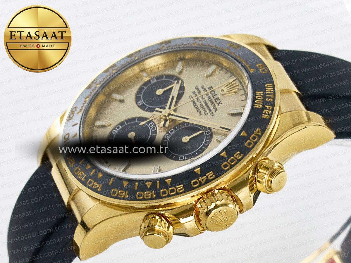 Daytona 126518 YG VSF 1:1 Best Edition 904L Steel YG Dial on Oysterflex Strap SH4131 - Görsel 6