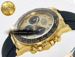 Daytona 126518 YG VSF 1:1 Best Edition 904L Steel YG Dial on Oysterflex Strap SH4131 - Görsel 6