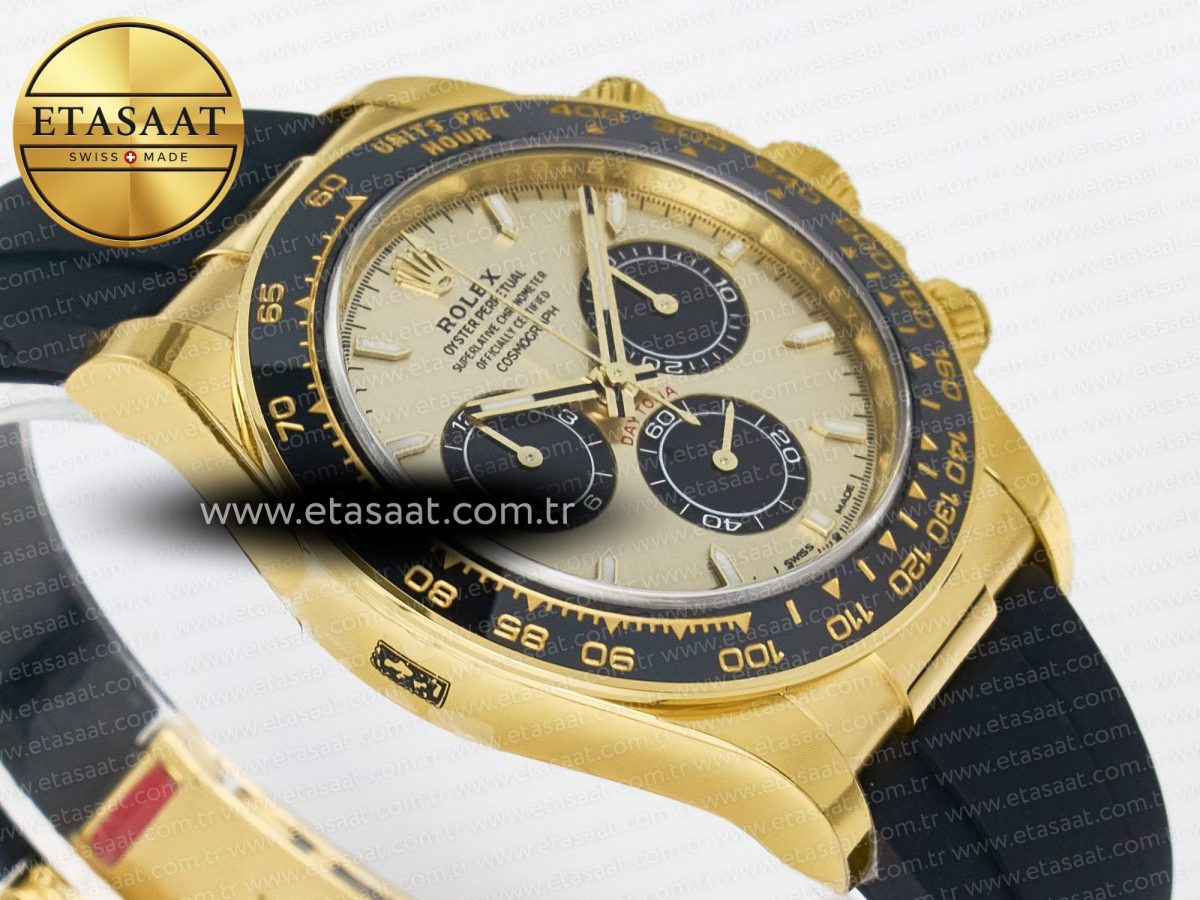 Daytona 126518 YG VSF 1:1 Best Edition 904L Steel YG Dial on Oysterflex Strap SH4131 - Görsel 7