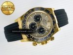 Daytona 126518 YG VSF 1:1 Best Edition 904L Steel YG Dial on Oysterflex Strap SH4131 - Görsel 8