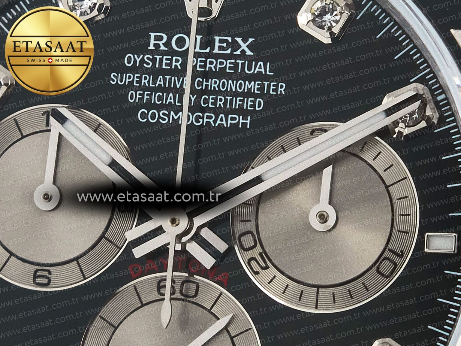 Daytona 126519 QF 1:1 Best Edition Black/Gray Dial Diamonds on Oysterflex Strap QF4131 V10 (48 Hours Power Reserve) - Görsel 10