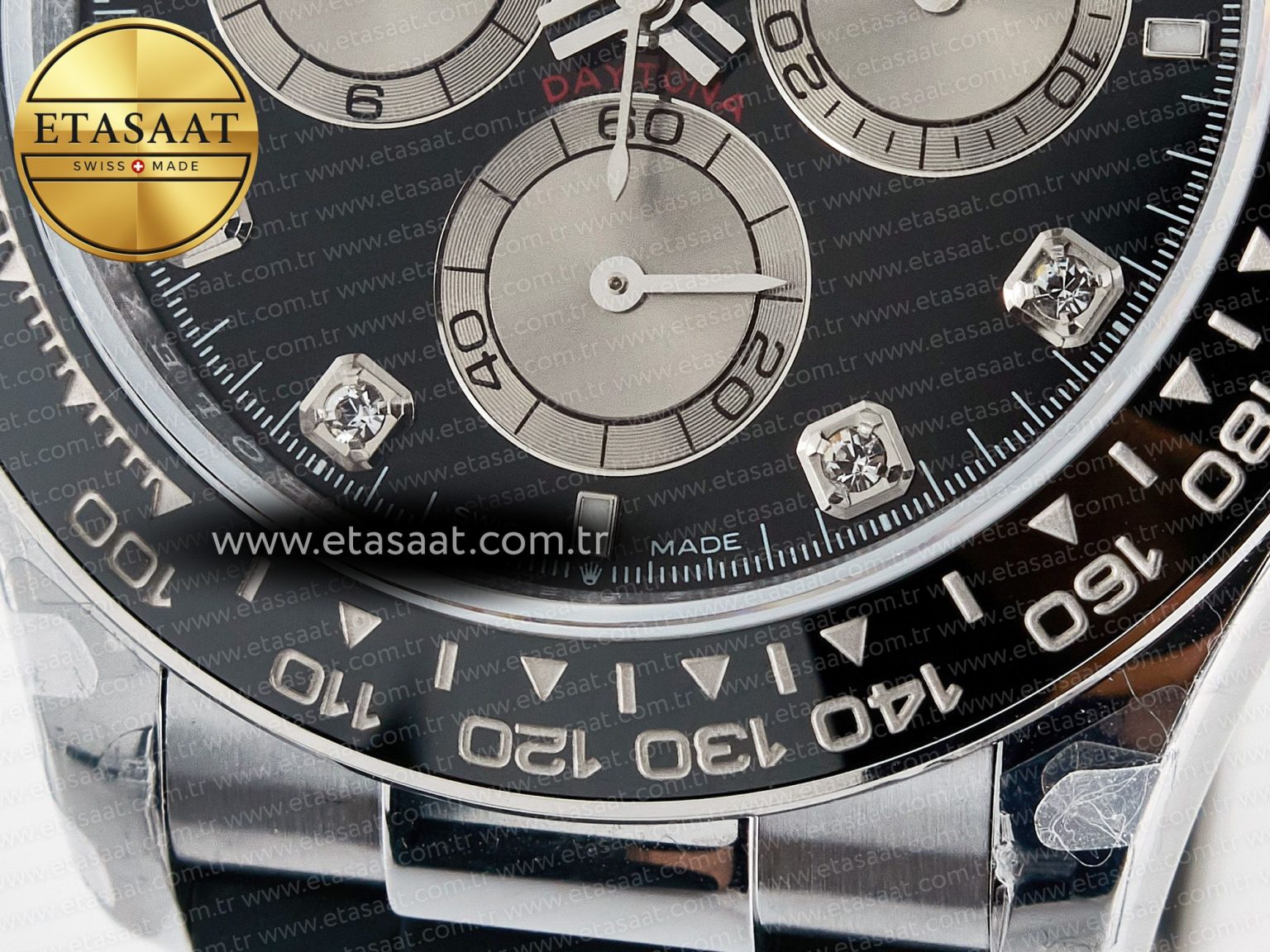 Daytona 126519 QF 1:1 Best Edition Black/Gray Dial Diamonds on Oysterflex Strap QF4131 V10 (48 Hours Power Reserve) - Görsel 12