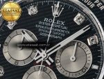 Daytona 126519 QF 1:1 Best Edition Black/Silver Diamonds Dial on Oysterflex Strap SH4131 V5 (48 Hours Power Reserve) - Görsel 10