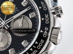 Daytona 126519 QF 1:1 Best Edition Black/Silver Diamonds Dial on Oysterflex Strap SH4131 V5 (48 Hours Power Reserve) - Görsel 11