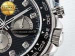 Daytona 126519 QF 1:1 Best Edition Black/Silver Diamonds Dial on Oysterflex Strap SH4131 V5 (48 Hours Power Reserve) - Görsel 11