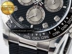 Daytona 126519 QF 1:1 Best Edition Black/Silver Diamonds Dial on Oysterflex Strap SH4131 V5 (48 Hours Power Reserve) - Görsel 12