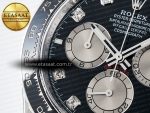 Daytona 126519 QF 1:1 Best Edition Black/Silver Diamonds Dial on Oysterflex Strap SH4131 V5 (48 Hours Power Reserve) - Görsel 13