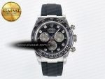 Daytona 126519 QF 1:1 Best Edition Black/Silver Diamonds Dial on Oysterflex Strap SH4131 V5 (48 Hours Power Reserve) - Görsel 3