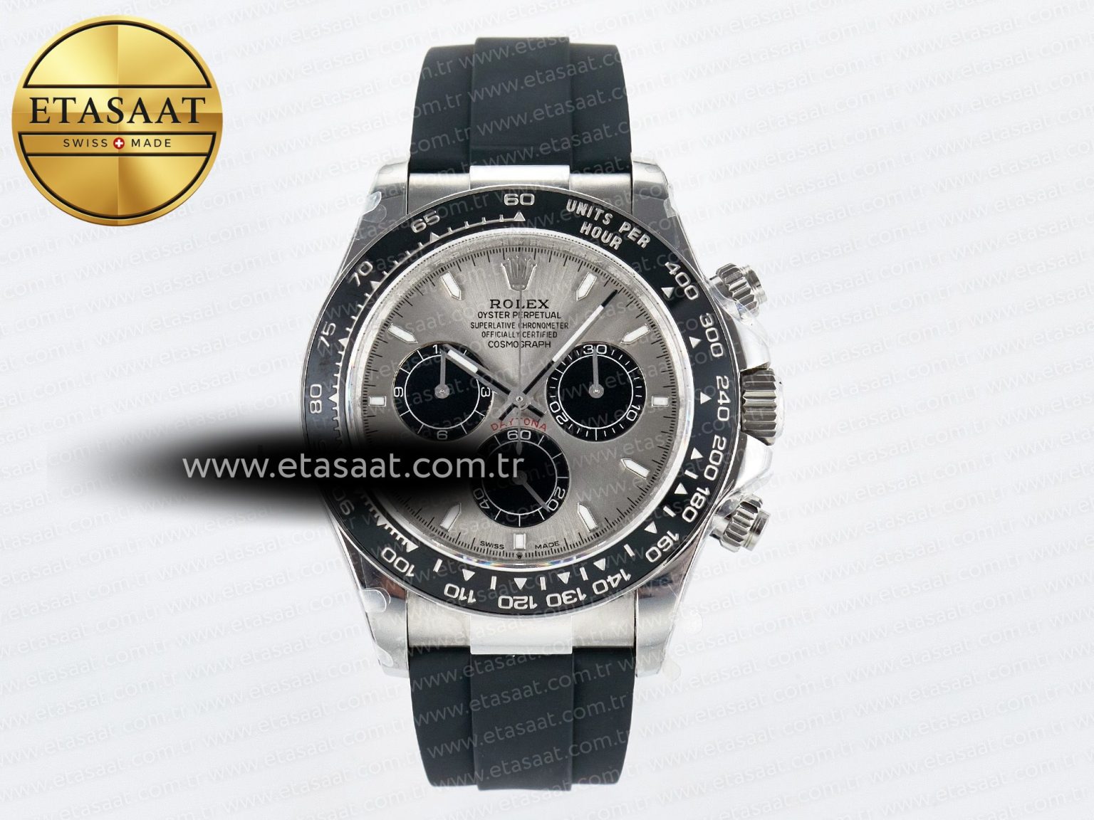 Daytona 126519 QF 1:1 Best Edition Gray/Black Dial on Oysterflex Strap SH4131 V5 (48 Hours Power Reserve) - Görsel 3