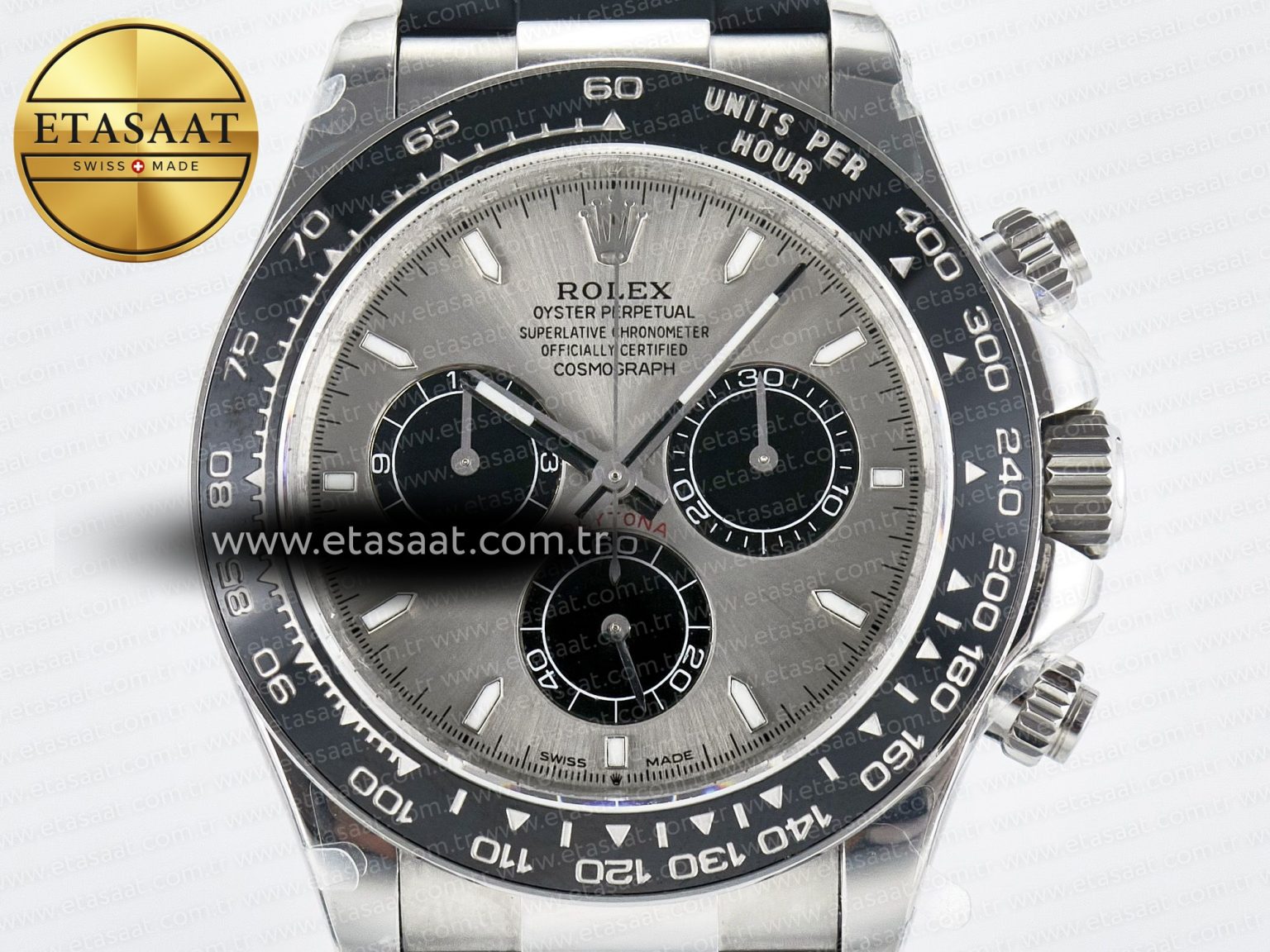 Daytona 126519 QF 1:1 Best Edition Gray/Black Dial on Oysterflex Strap SH4131 V5 (48 Hours Power Reserve) - Görsel 4