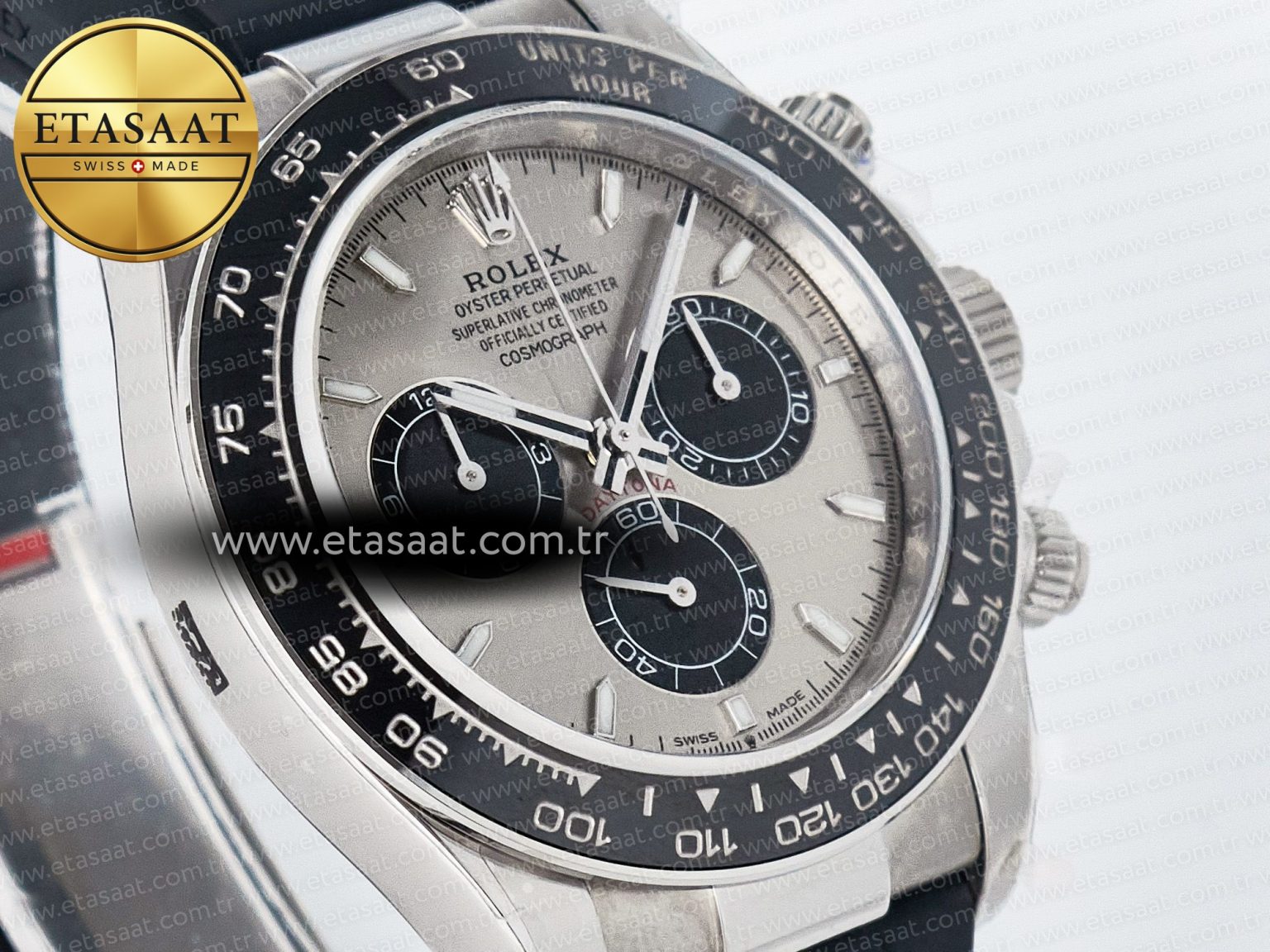 Daytona 126519 QF 1:1 Best Edition Gray/Black Dial on Oysterflex Strap SH4131 V5 (48 Hours Power Reserve) - Görsel 5