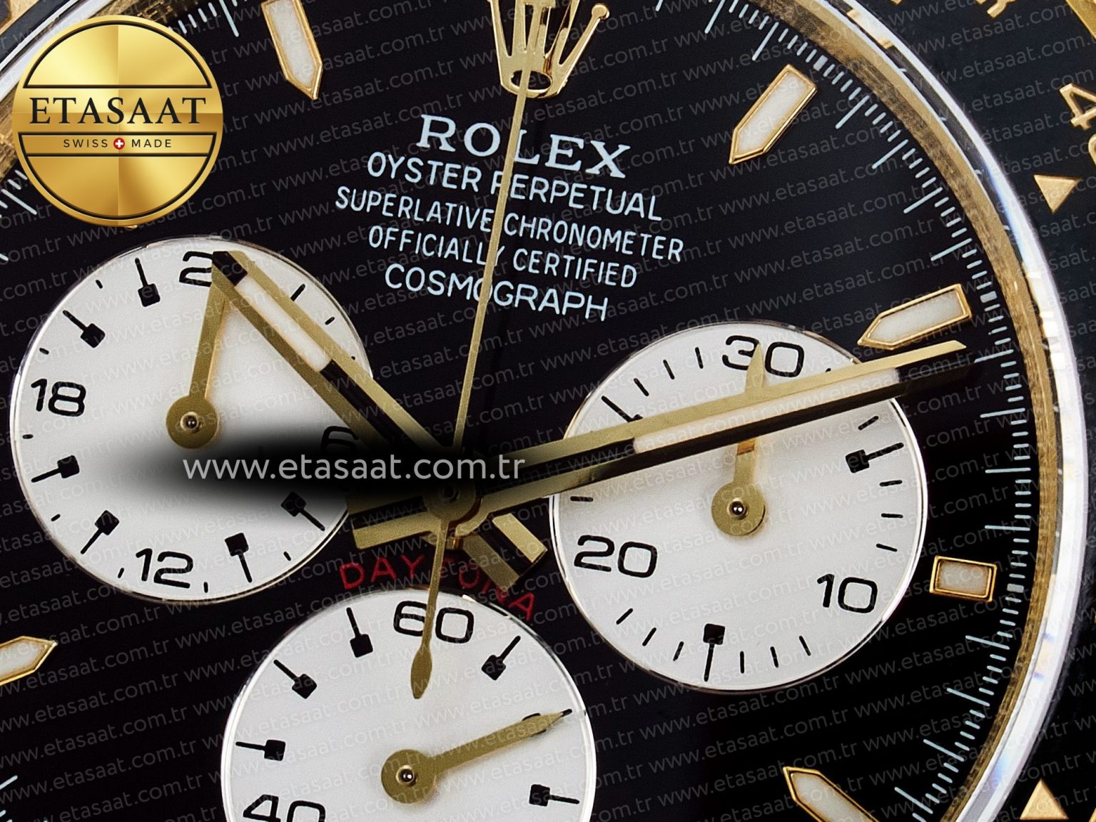 Daytona 126528 QF 1:1 Best Edition Black Dial Steel 904L on YG Bracelet V8 QF4132 - Görsel 10