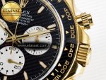 Daytona 126528 QF 1:1 Best Edition Black Dial Steel 904L on YG Bracelet V8 QF4132 - Görsel 11