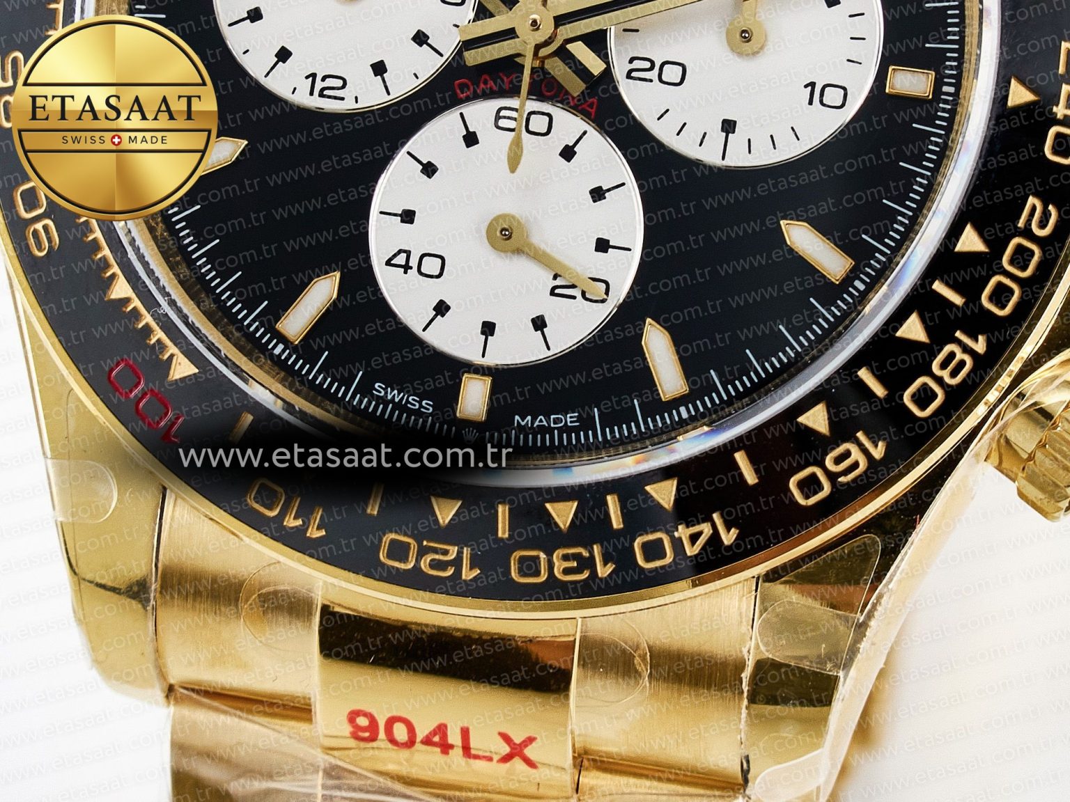 Daytona 126528 QF 1:1 Best Edition Black Dial Steel 904L on YG Bracelet V8 QF4132 - Görsel 12