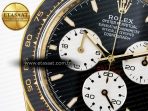 Daytona 126528 QF 1:1 Best Edition Black Dial Steel 904L on YG Bracelet V8 QF4132 - Görsel 13