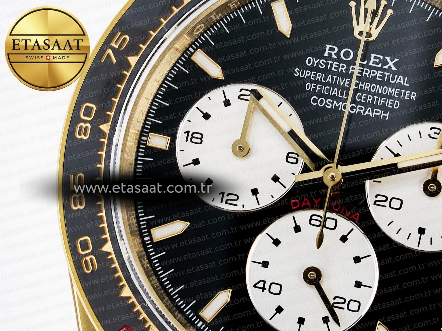 Daytona 126528 QF 1:1 Best Edition Black Dial Steel 904L on YG Bracelet V8 QF4132 - Görsel 13