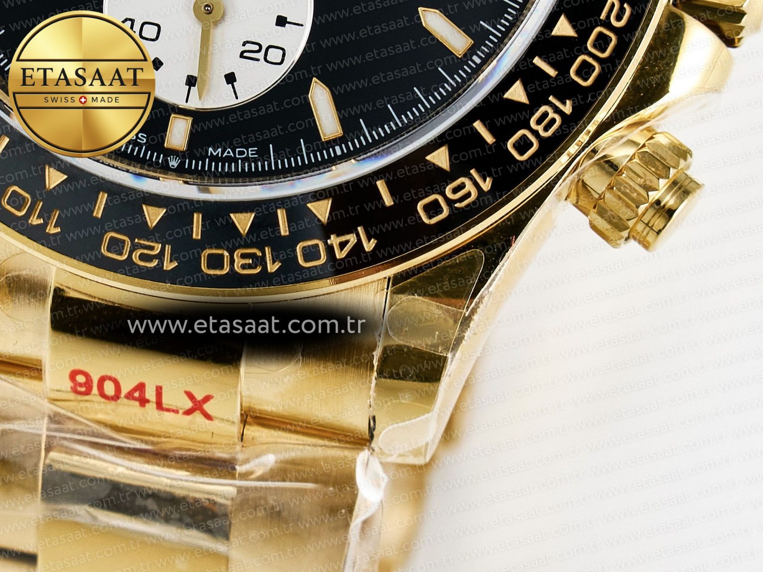 Daytona 126528 QF 1:1 Best Edition Black Dial Steel 904L on YG Bracelet V8 QF4132 - Görsel 14