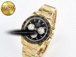 Daytona 126528 QF 1:1 Best Edition Black Dial Steel 904L on YG Bracelet V8 QF4132 - Görsel 2