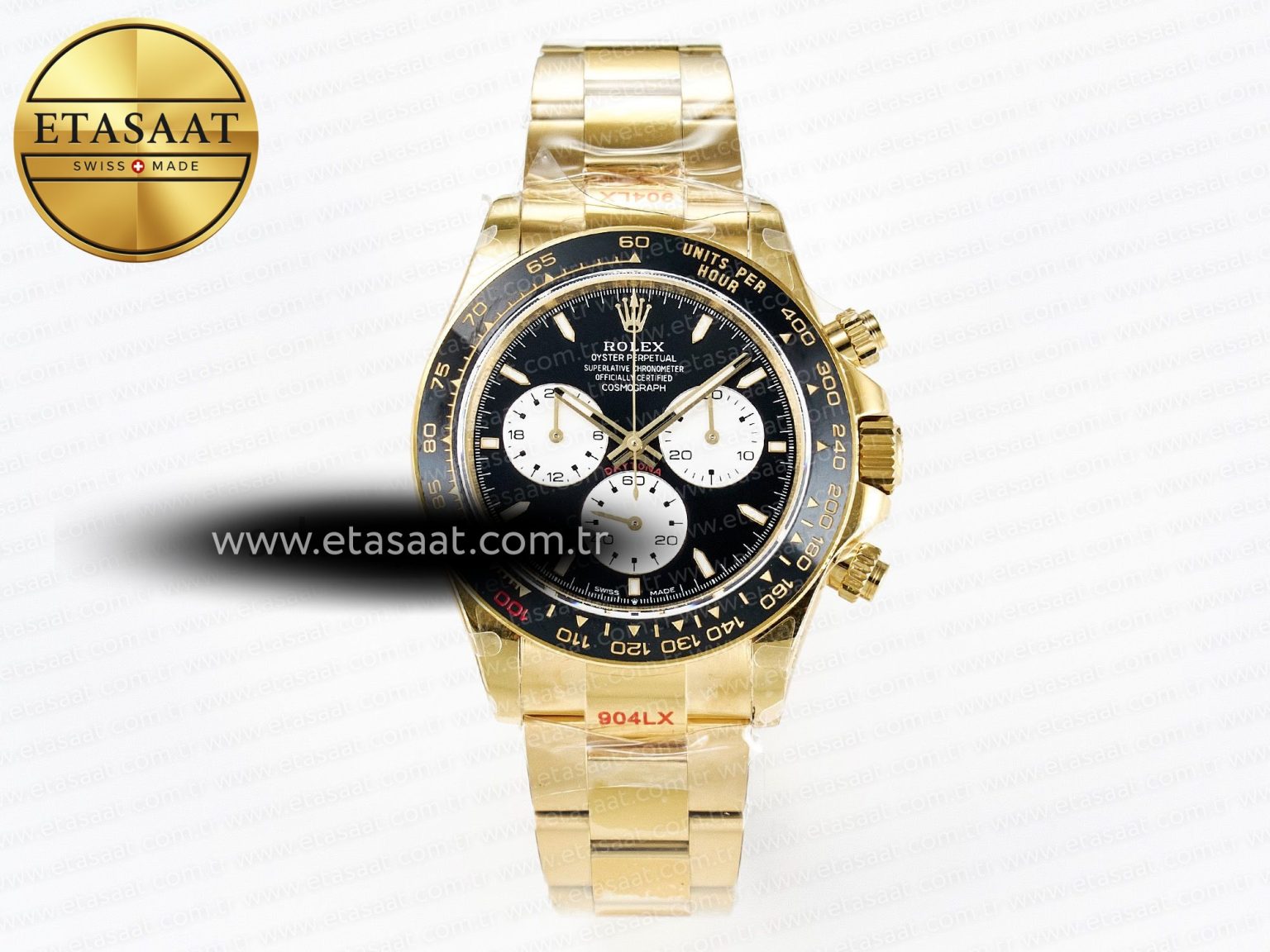 Daytona 126528 QF 1:1 Best Edition Black Dial Steel 904L on YG Bracelet V8 QF4132 - Görsel 3