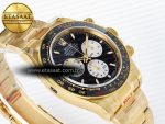 Daytona 126528 QF 1:1 Best Edition Black Dial Steel 904L on YG Bracelet V8 QF4132 - Görsel 7