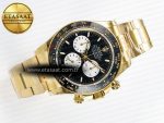 Daytona 126528 QF 1:1 Best Edition Black Dial Steel 904L on YG Bracelet V8 QF4132 - Görsel 8